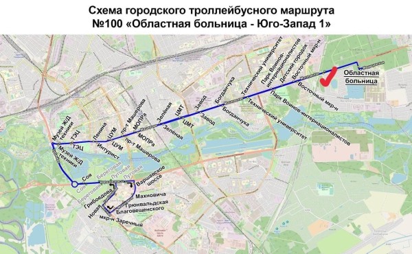 В Бресте появится новый троллейбусный маршрут №100. Схема его движения В Бресте появится новый троллейбусный маршрут №100. Схема его движения