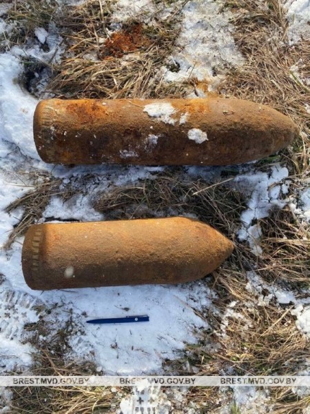 В лесу под Пинском нашли боеприпасы времен Второй мировой войны