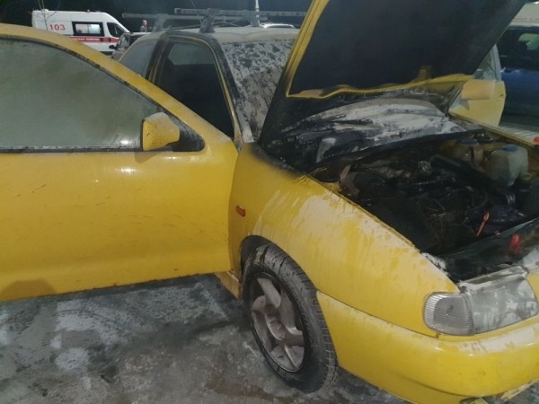 В Жабинке горела машина