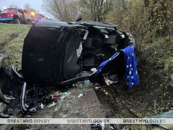 В Пружанском районе водитель уснул за рулем и вылетел в кювет